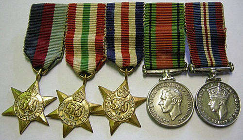 WWII Medals Miniature Group of Five