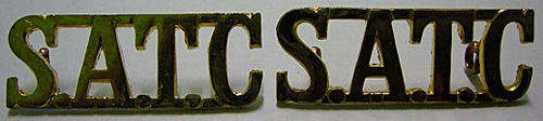 S. A. T. C. Shoulder Title Pair
