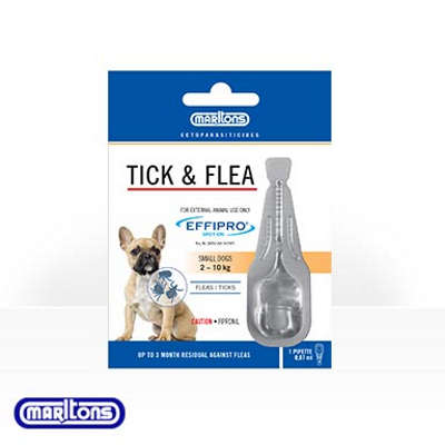 Marltons Effipro Dog Tick & Flea - Small Dogs 2-10kg