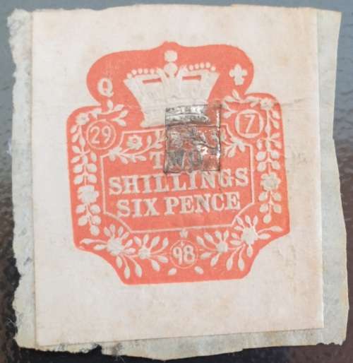Great Britain 2`6 revenue embossed with seal