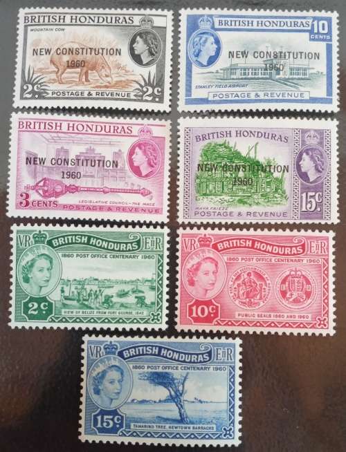 1960 British Honduras two full sets, MLH.