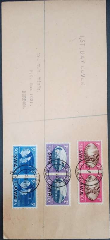 1945 SWA Victory FDC with scarce Karasburg cancel.