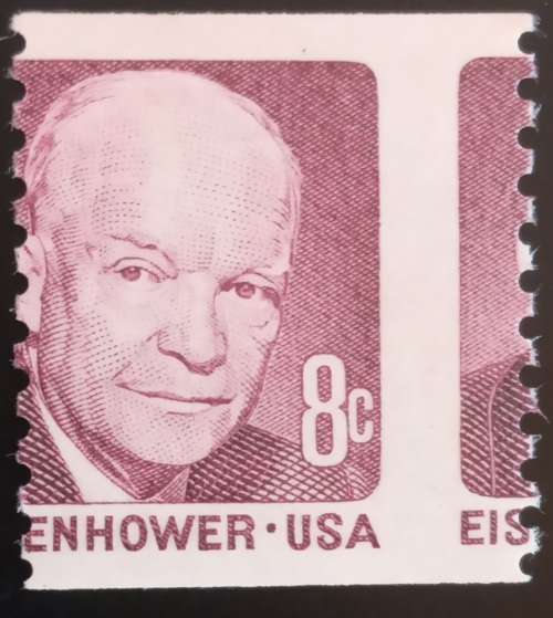 1971 USA Eisenhower 8c coil - major perf shift