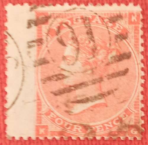 1862 Great Britain QV 4d pale red, used. Catalogue R2800