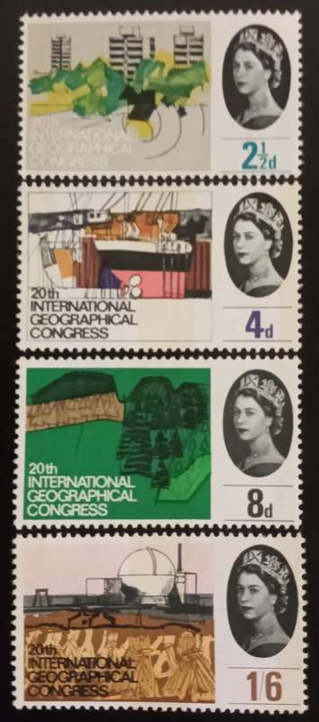 1964 Great Britain Geographical Congress full set with phosphor, cat R600