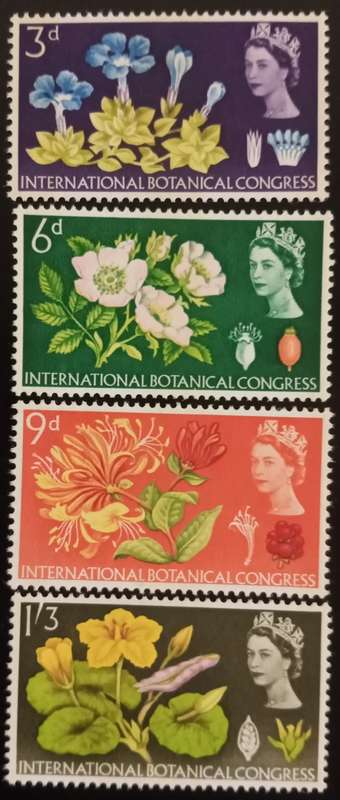 1964 Great Britain Botanucal Congress full set with phosphor, cat R600
