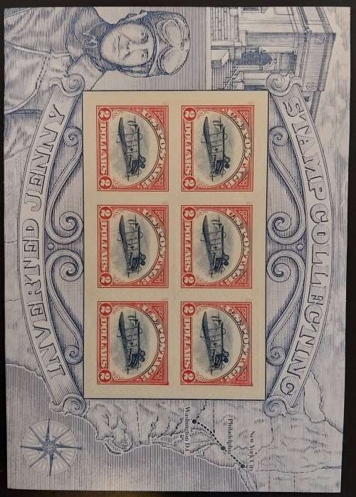 USA Inverted Jenny commemorative sheet in original envelope
