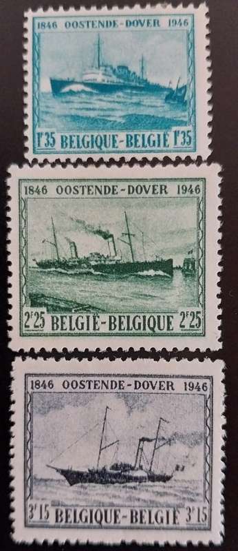1946 Belgium Oostende-Dover Ferry full set MH