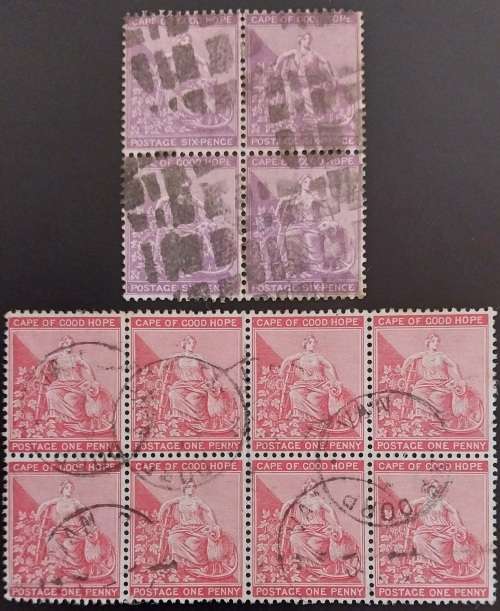 1864 Cape of Good Hope blocks fine used