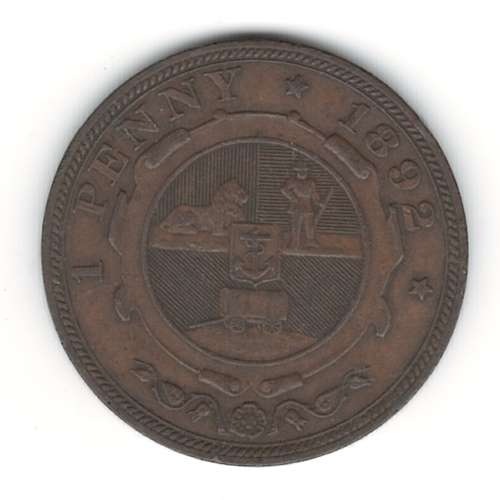 1892 ZAR PENNY - Only 27862 minted!!!