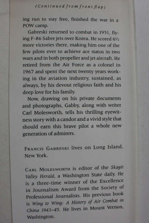 Gabby, A Fighter Pilot`s Life by Francis Gabreski as told to  Carl Molesworth