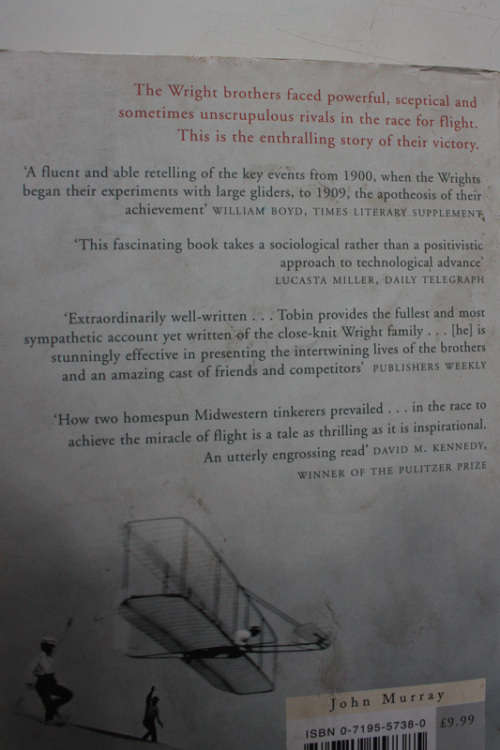 First To Fly - The Unlikely Triumph of Wilbur and Orville Wright by James Tobin