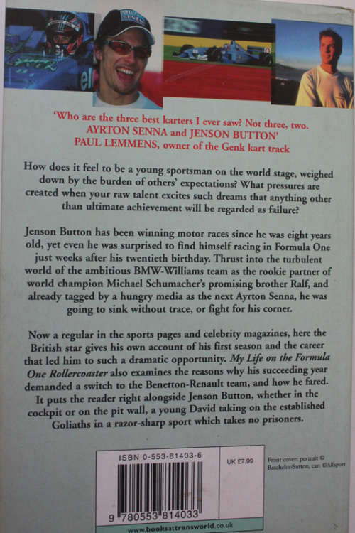 My Life on the Formula One Rollercoaster by Jenson Button with David Tremayne