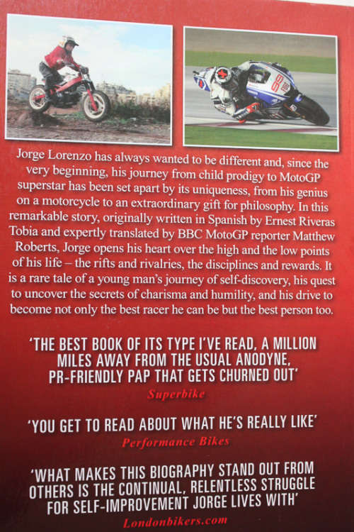 Jorge Lorenzo, My Story So Far by Ernest Riveras Tobia