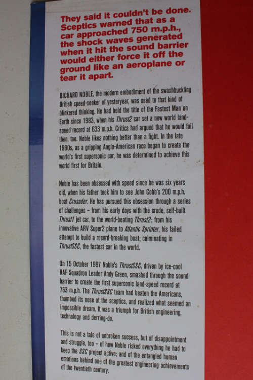 Thrust, The Remarkable Story of  One Man`s Quest for Speed by Richard Noble