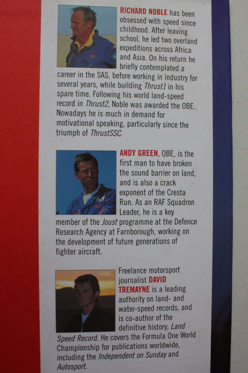 Thrust, The Remarkable Story of  One Man`s Quest for Speed by Richard Noble