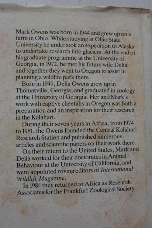 Cry of the Kalahari by Mark and Delia Owens