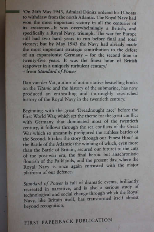 Standard of Power, The Royal Navy in the Twentieth Century by Dan Van Der Vat