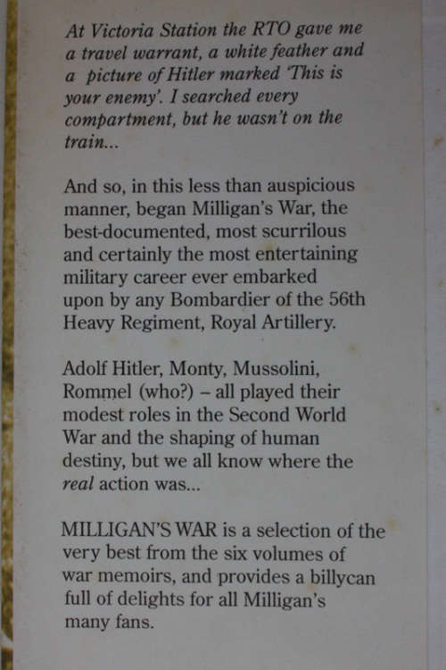 Milligan`s War: The Selected War Memories of Spike Milligan