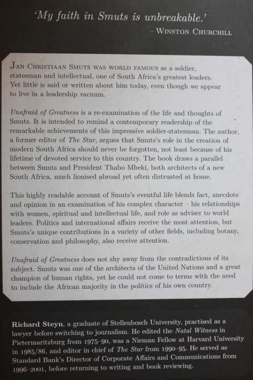 Jan Smuts, Unafraid of Greatness by Richard Steyn