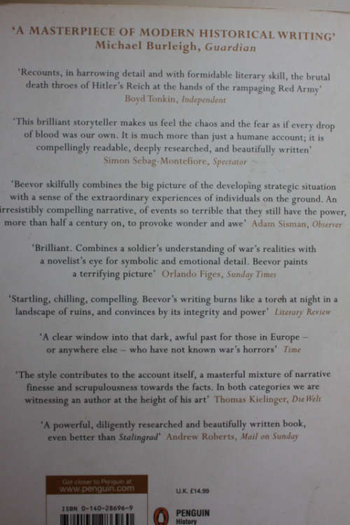 Berlin, The Downfall 1945 by Antony Beevor