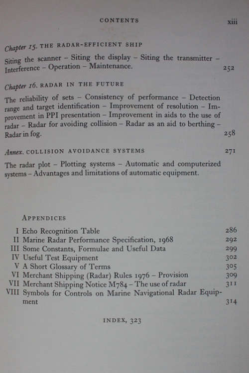 The Use of Radar at Sea edited by Captain FJ Wylie (Fifth Revised Edition)