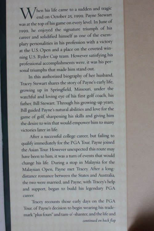 Payne Stewart, The Authorized Biography by Tracey Stewart with Ken Abraham