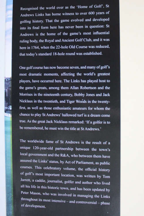 St Andrews Links: Six Centuries of Golf by Tom Jarrett and Peter Mason
