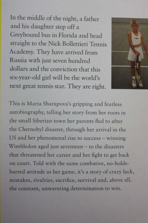 Unstoppable: My Life So Far by Maria Sharapova