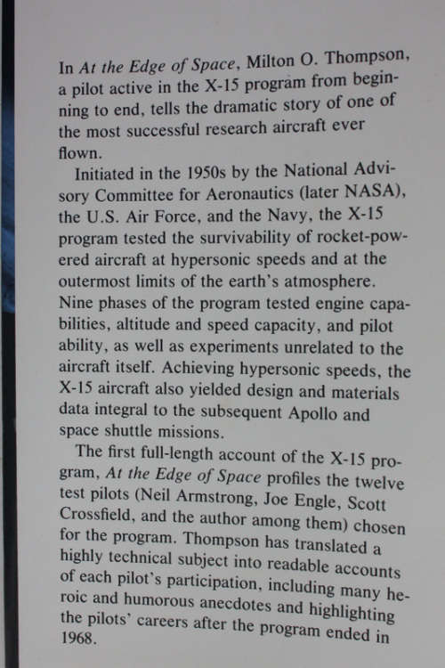 At The Edge Of Space: The X-15 Flight Program by Milton O Thompson