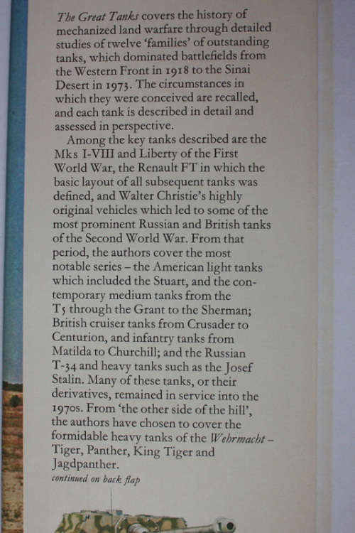 The Great Tanks by Chris Ellis and Peter Chamberlain