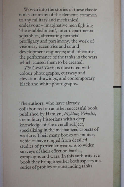 The Great Tanks by Chris Ellis and Peter Chamberlain