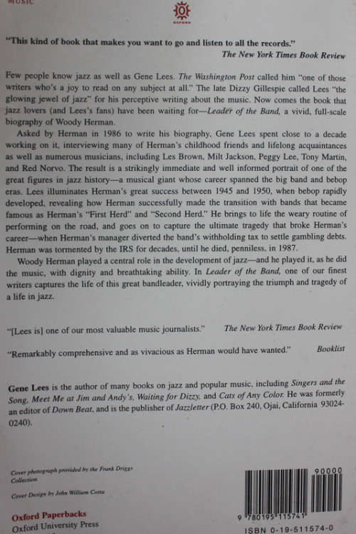 Leader of the Band: The Life of Woody Herman by Gene Lees