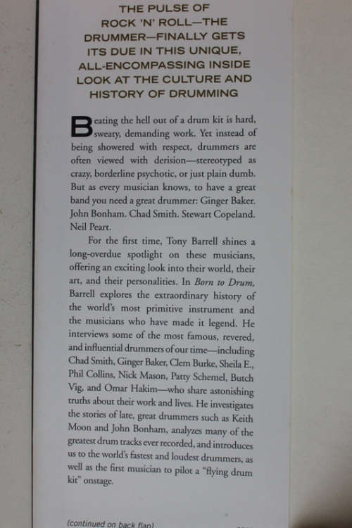 Born To Drum: The Truth about the World`s Greatest Drummers by Tony Barrell