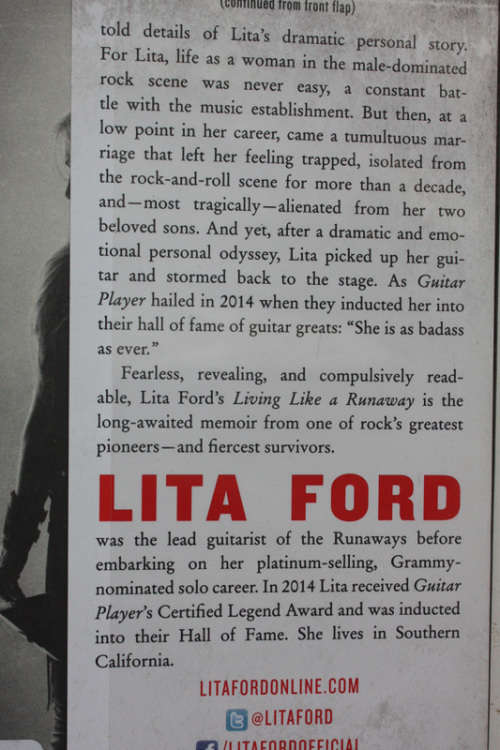 Living Like a Runaway: A Memoir by Lita Ford