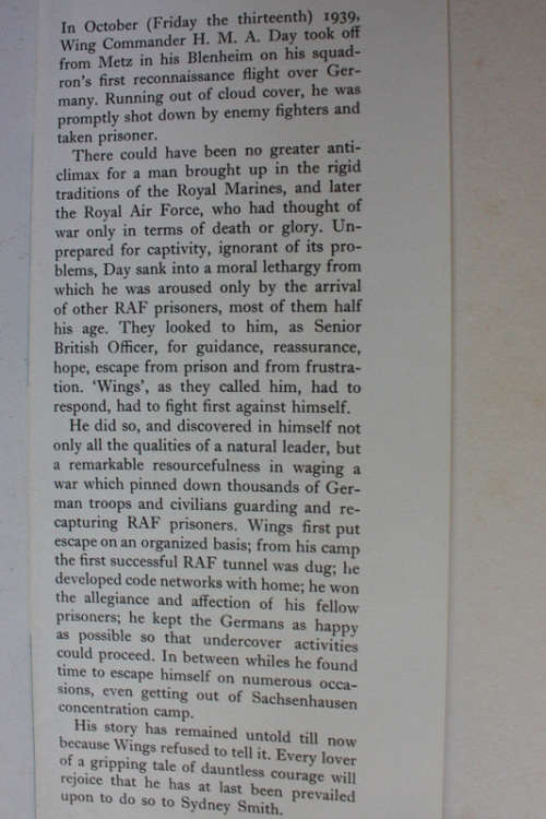 Wings Day: The Story of the Man who led the RAF`s Epic Battle in German Captivity by Sydney Smith