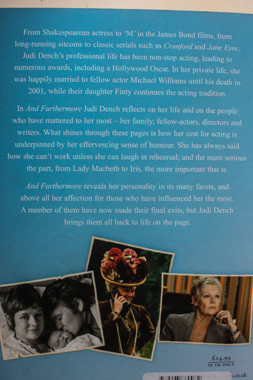 And Furthermore by Judi Dench