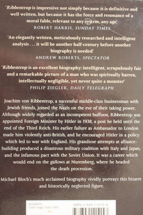 Ribbentrop by Michael Bloch