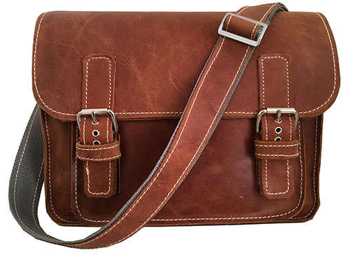 Genuine Leather Unisex Handmade Shoulder Messenger Bag,Cross body for 14" Laptop,Ipad,Tablet Handbag