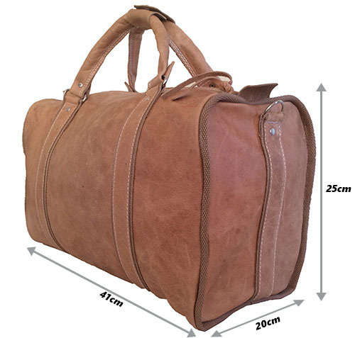 Genuine Leather  Handcrafted Duffel Bag, Luggage,Travel, Gym, Weekend, Overnight Bag - High Quality