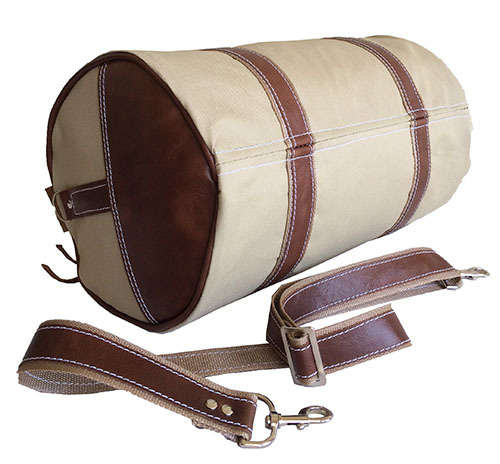 Stylish Canvas Leather Traveling, Luggage,Sports Shoulder Duffel Weekend Gym Handcrafted Bag