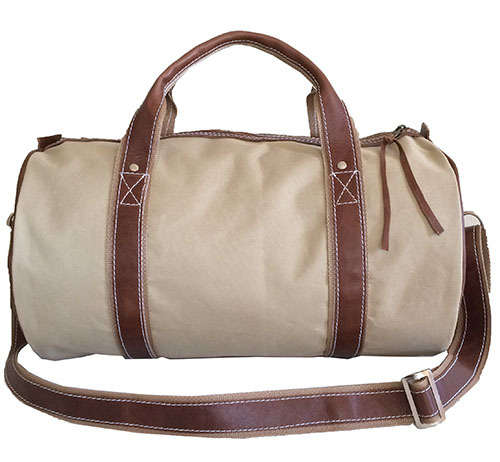 Stylish Canvas Leather Traveling, Luggage,Sports Shoulder Duffel Weekend Gym Handcrafted Bag