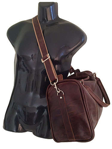 100% Genuine Leather High Quality Handcrafted Duffel, Luggage, Travel, Gym Bag - Unisex