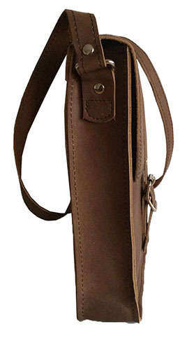 Genuine Leather Unisex Handmade Shoulder Messenger Bag,Cross body for Apple iPad /Tablet