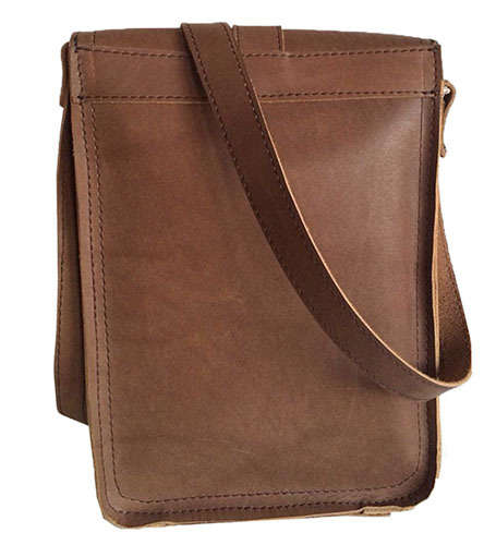 Genuine Leather Unisex Handmade Shoulder Messenger Bag,Cross body for Apple iPad /Tablet