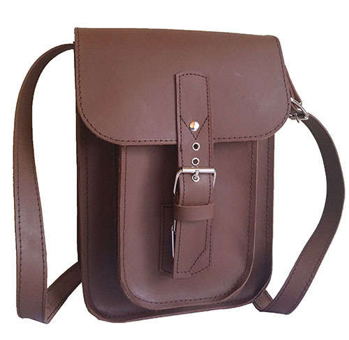 Genuine Leather Unisex Handmade Shoulder Messenger Bag,Cross body for Apple iPad /Tablet