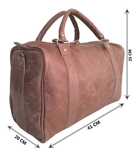 100% Genuine Leather High Quality Handcrafted Duffel, Luggage, Travel, Gym Bag - Unisex
