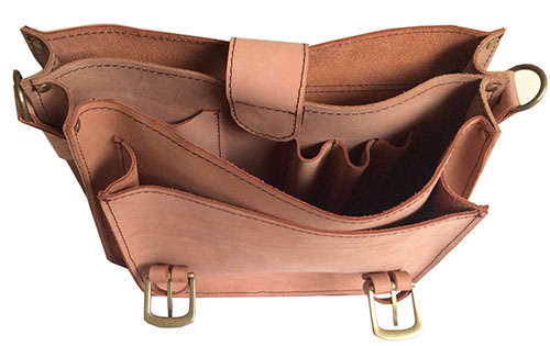 Genuine Leather Shoulder Messenger Briefcase,Handbag Fits 13 Inch Laptop, Apple, iPad, Mac book