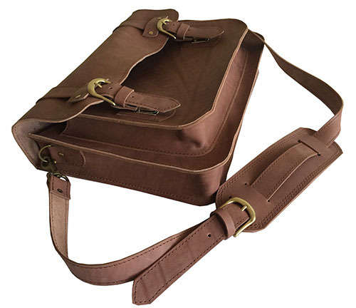 Real Leather Shoulder Briefcase,Handbag fits up to 15,6" Laptop, Apple, Mac book - Free Shipment!