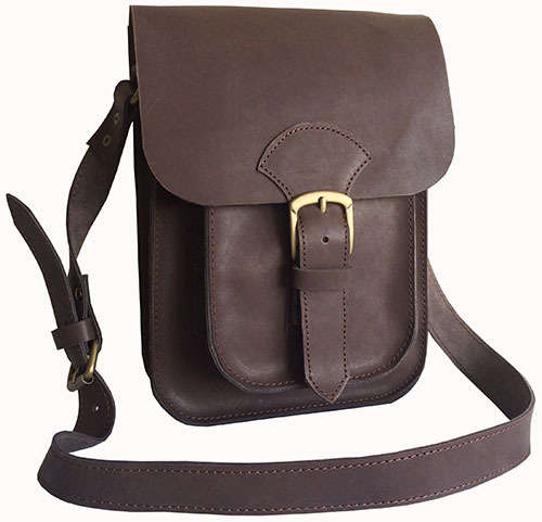 Genuine Leather Unisex Handmade Shoulder Messenger Bag, Handbag, Apple iPad /Tablet